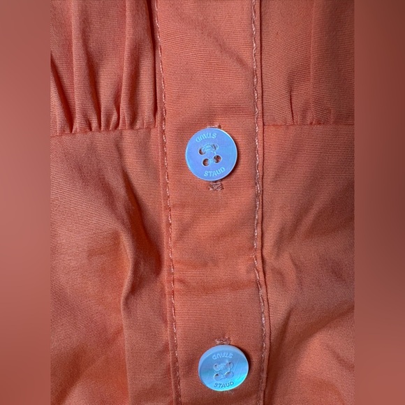 NWT Staud- Elio Off-Shoulder Mini Dress in Color Nectarine. Size 10. - Picture 11 of 11